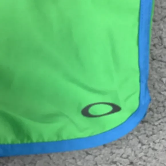 Oakley Green and Blue Men Swim Board Shorts - Picture 2 of 14